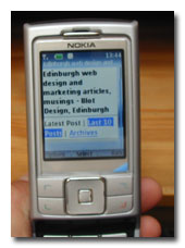 blot design on mobile phone